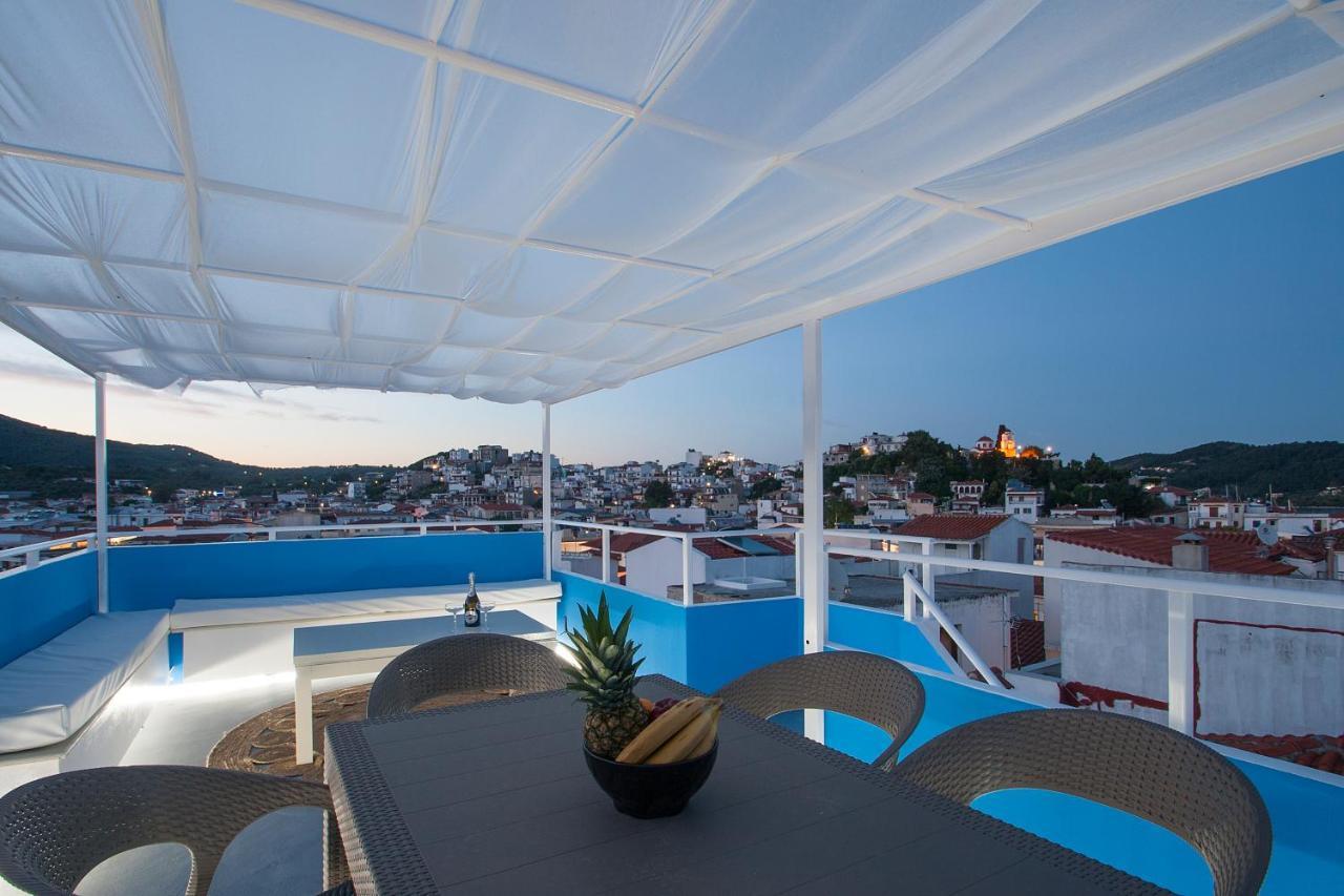 Capolavoro, Boutique Apartment With Unique Rooftop Skiathos stad Exteriör bild