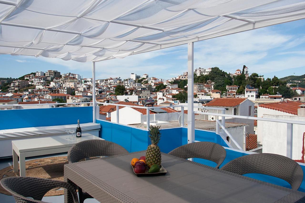 Capolavoro, Boutique Apartment With Unique Rooftop Skiathos stad Exteriör bild