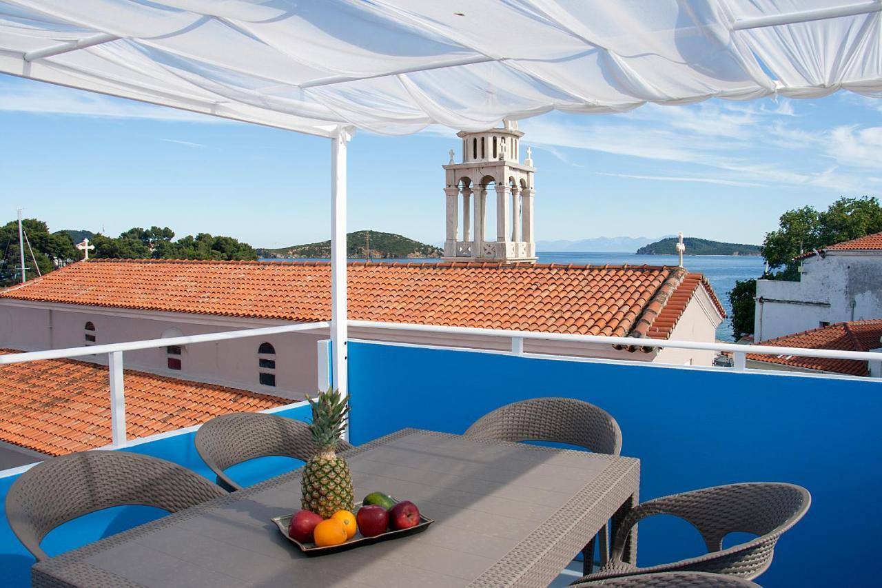 Capolavoro, Boutique Apartment With Unique Rooftop Skiathos stad Exteriör bild