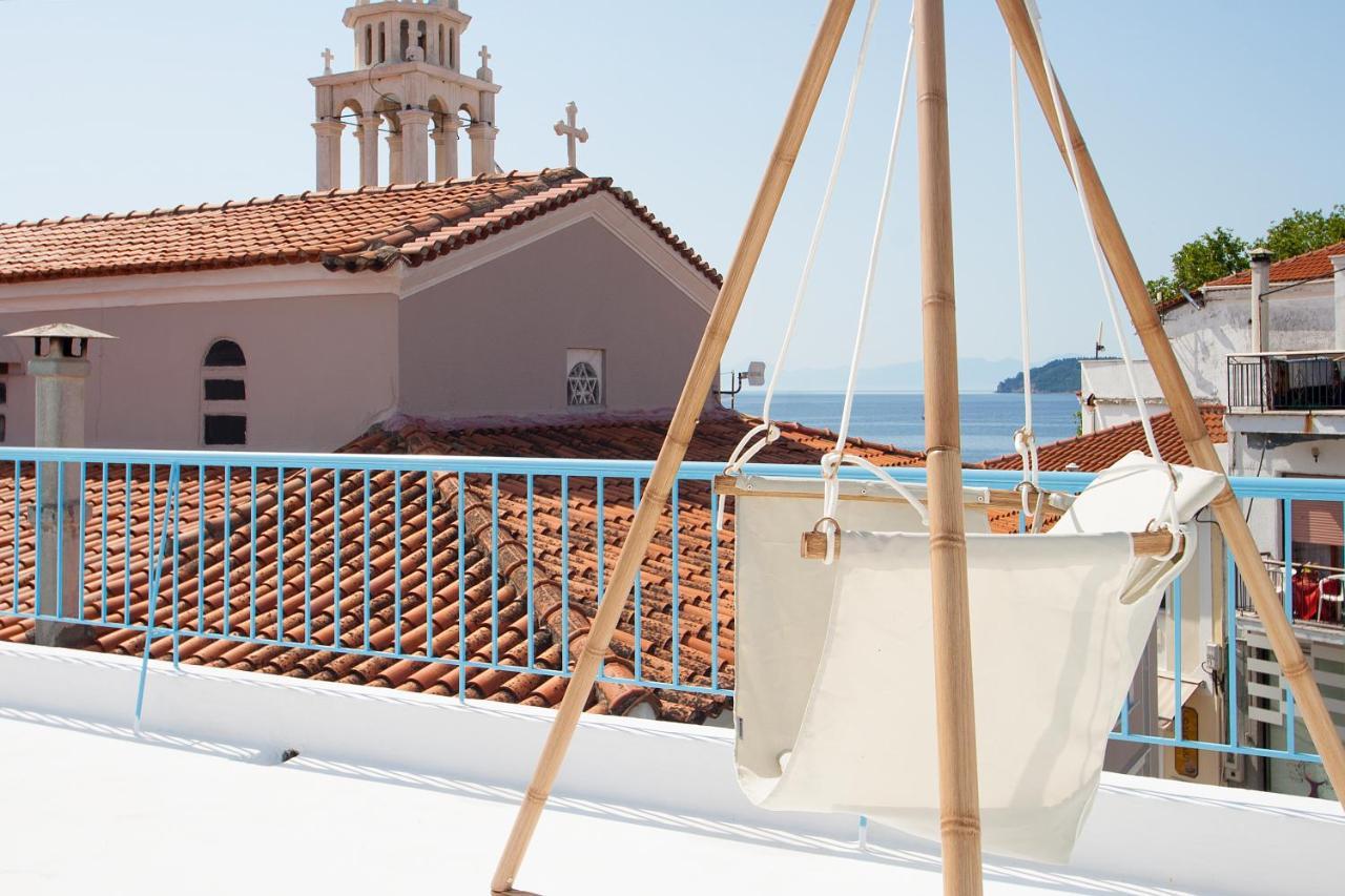 Capolavoro, Boutique Apartment With Unique Rooftop Skiathos stad Exteriör bild