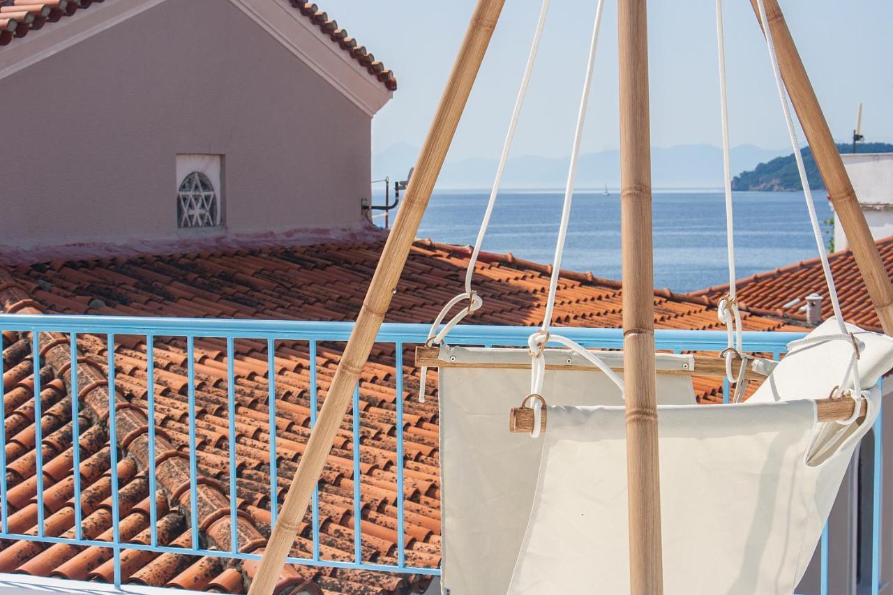 Capolavoro, Boutique Apartment With Unique Rooftop Skiathos stad Exteriör bild