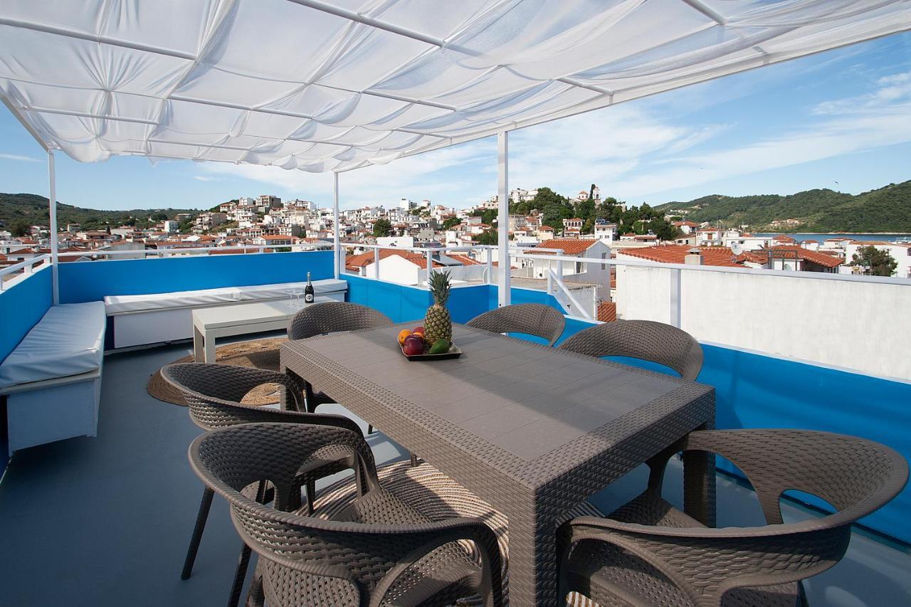 Capolavoro, Boutique Apartment With Unique Rooftop Skiathos stad Exteriör bild