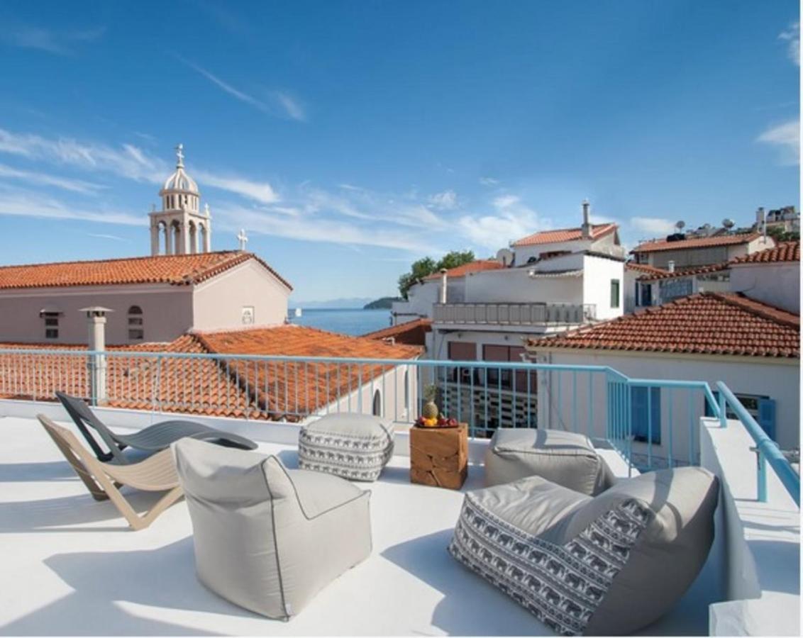 Capolavoro, Boutique Apartment With Unique Rooftop Skiathos stad Exteriör bild